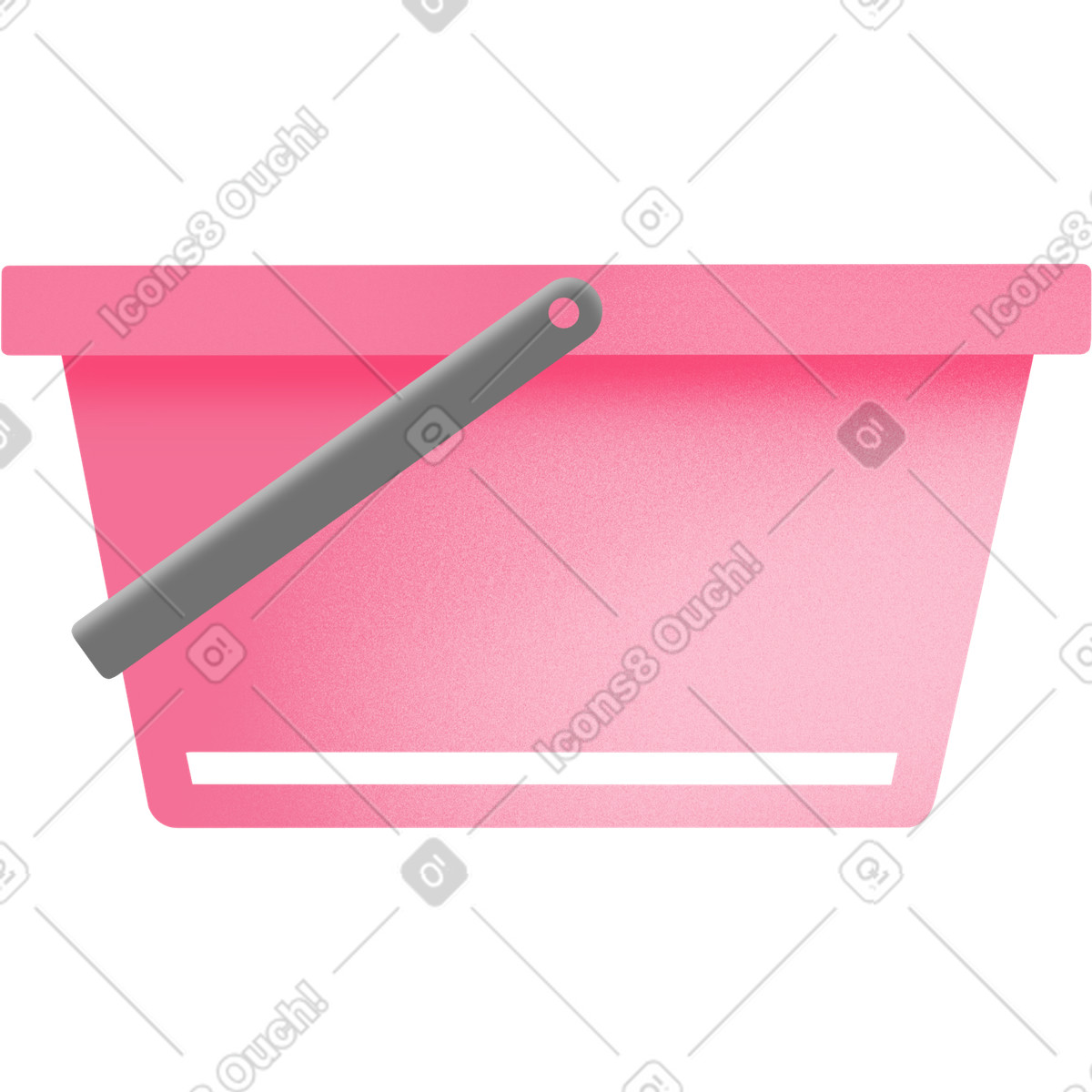 Pink basket illustration in Joy style download in PNG, SVG