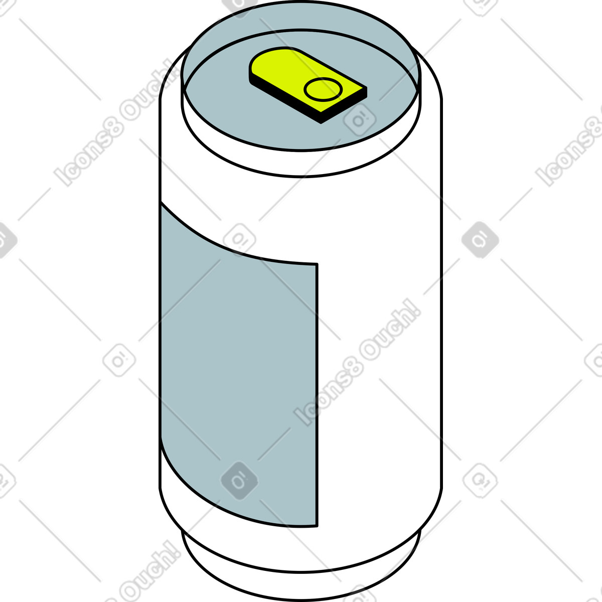 Ilustración Lata de refresco en estilo Isometric a descargar en PNG y SVG