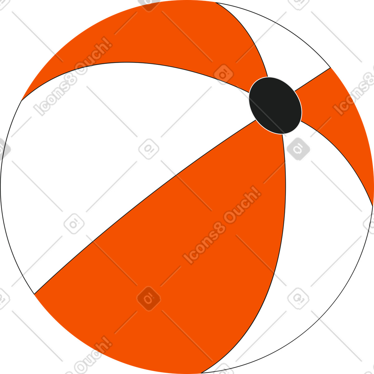 下载 Strict 风格的 沙滩球 插画，支持 PNG、SVG 格式