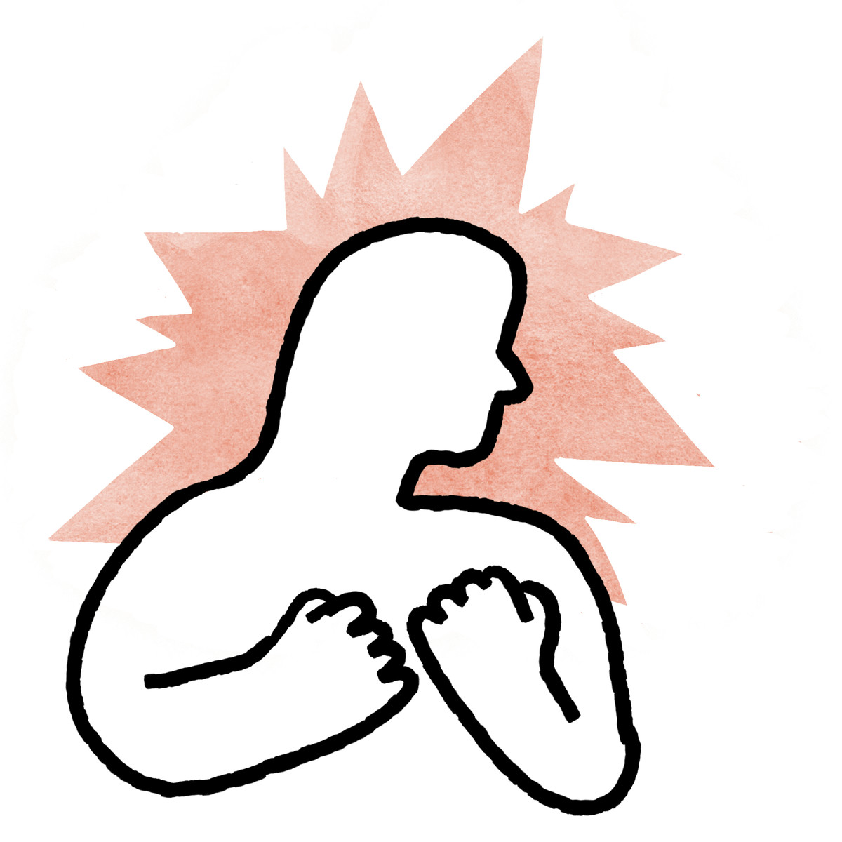 Ilustración Anger silhouette with clenched fists and explosive emotional burst en estilo Anthropic Claude Hand Drawn a descargar en PNG y SVG