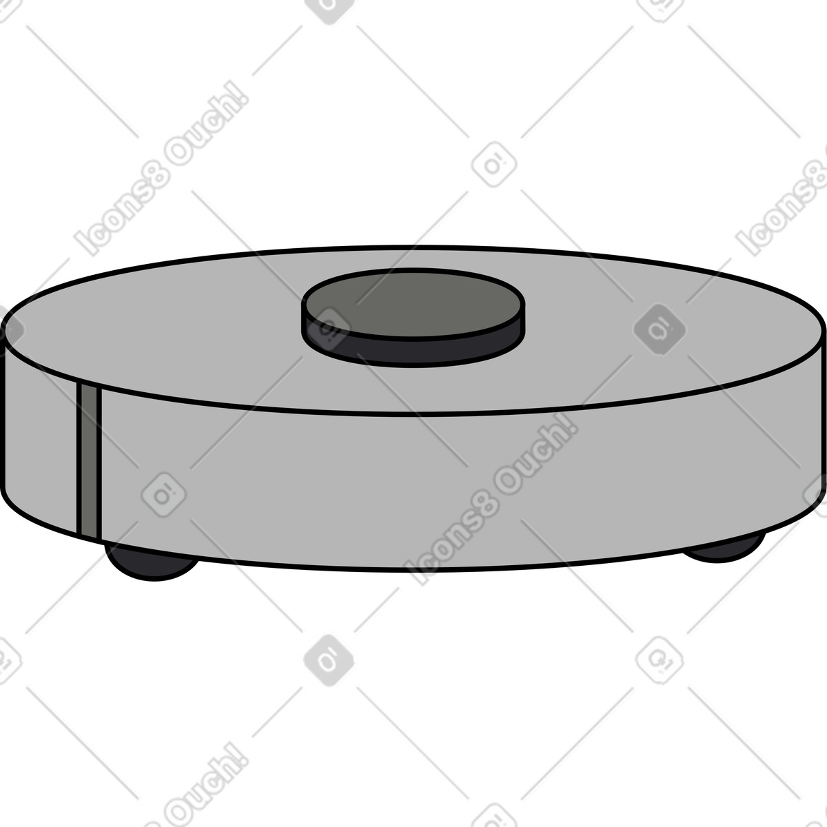 Illustration Aspirateur robot dans le style Kindy à télécharger aux formats PNG, SVG