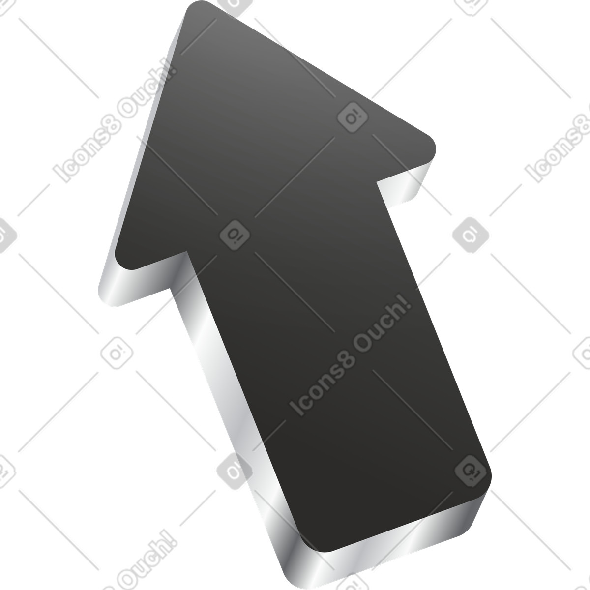 Illustration Flèche noire dans le style Token à télécharger aux formats PNG, SVG