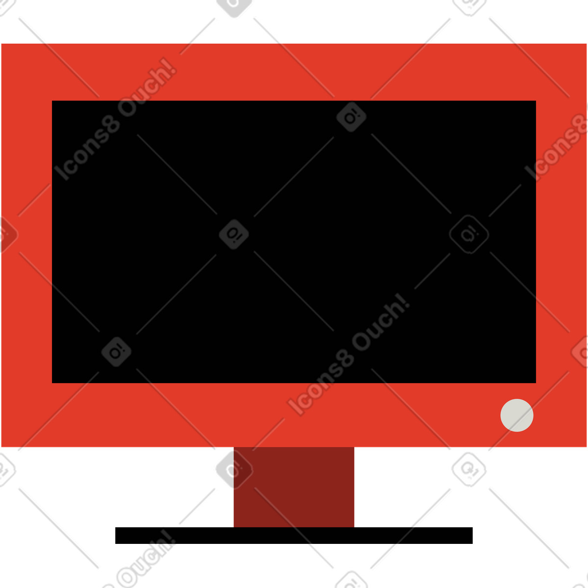 Monitor illustration in PNG, SVG