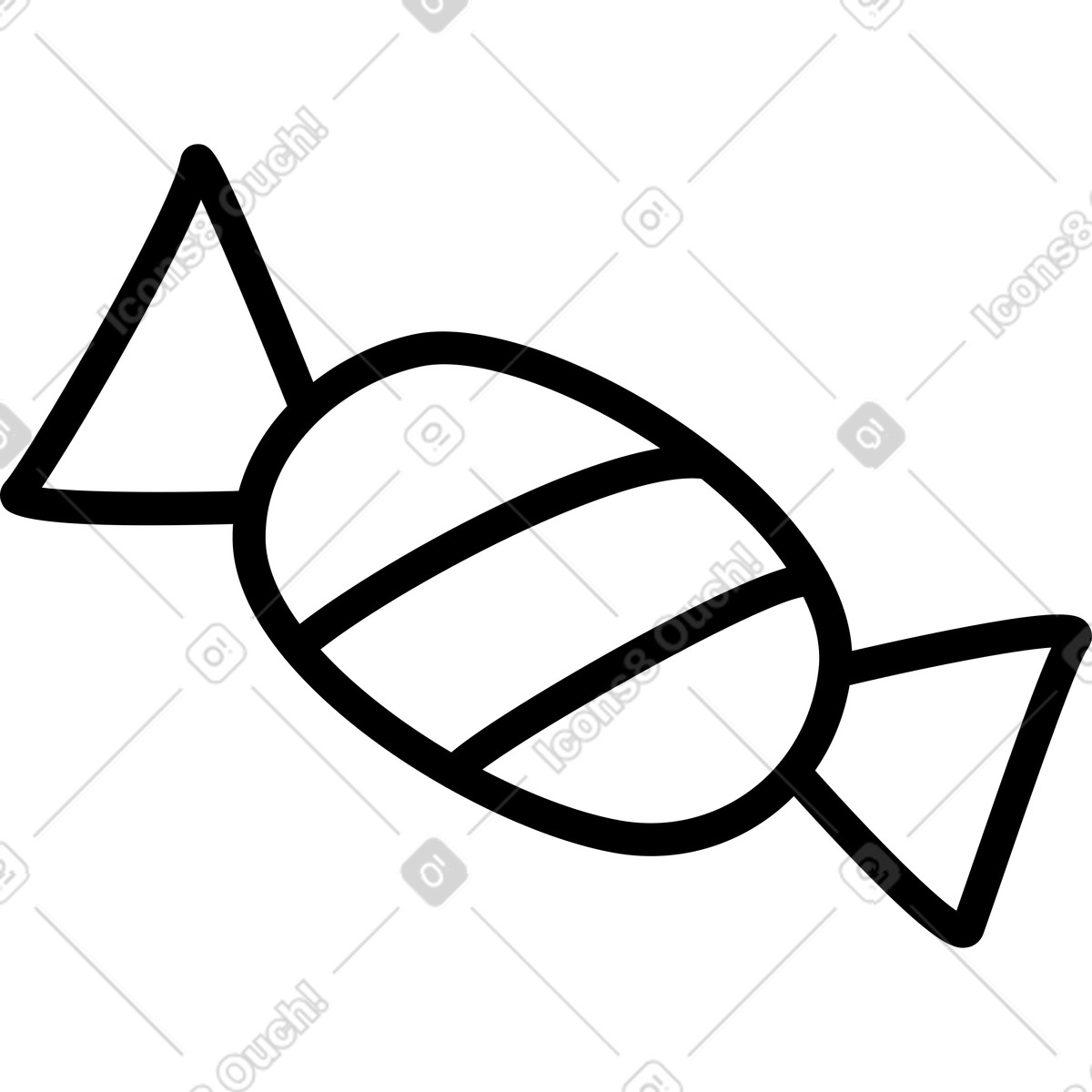 Süßigkeiten-Illustration im Rocky-Stil als Download in PNG, SVG