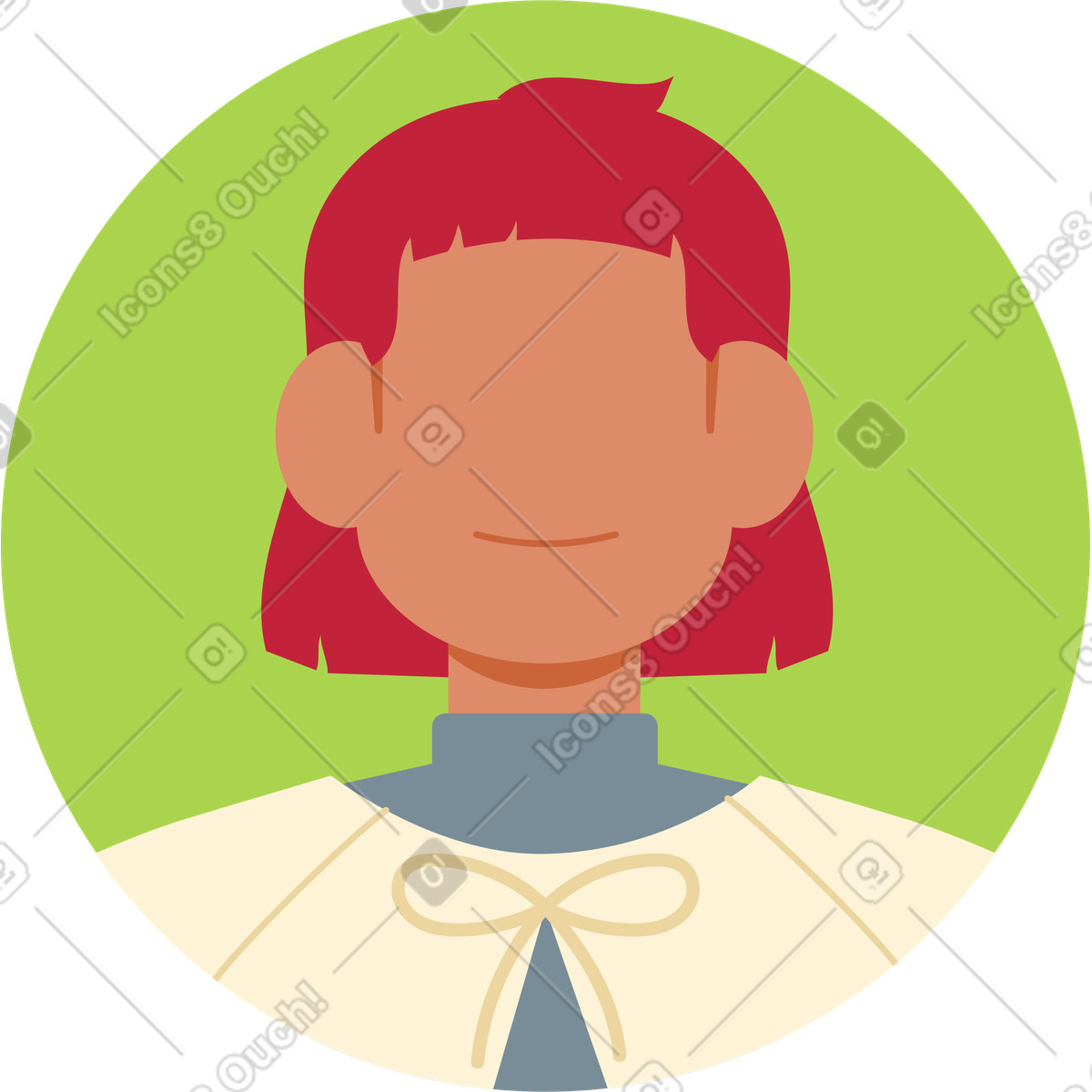 Female avatar illustration in Catchy style download in PNG, SVG