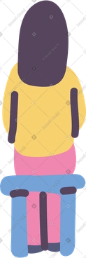 Seated woman PNG, SVG