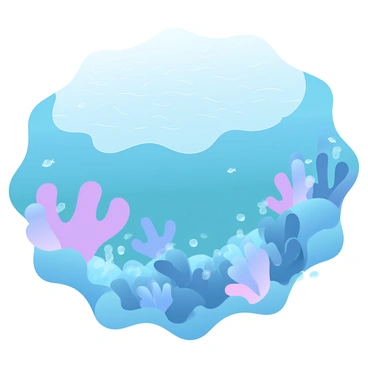 An aerial view of the Great Barrier Reef, displaying a vast expanse of vibrant coral formations in various shapes and sizes. The water is crystal clear, revealing the rich textures of the underwater landscape. Shades of blue and turquoise create a striking contrast against the colorful corals. Small schools of fish are visible swimming among the reef structures. Light reflects off the surface of the water, enhancing the clarity and brilliance of the scene. The overall composition captures the beauty and diversity of this natural wonder.