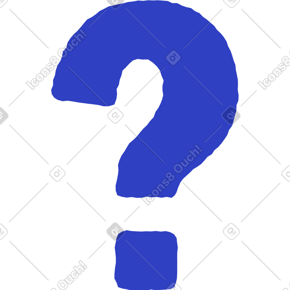 Fragezeichen-Illustration im Pablo-Stil als Download in PNG, SVG