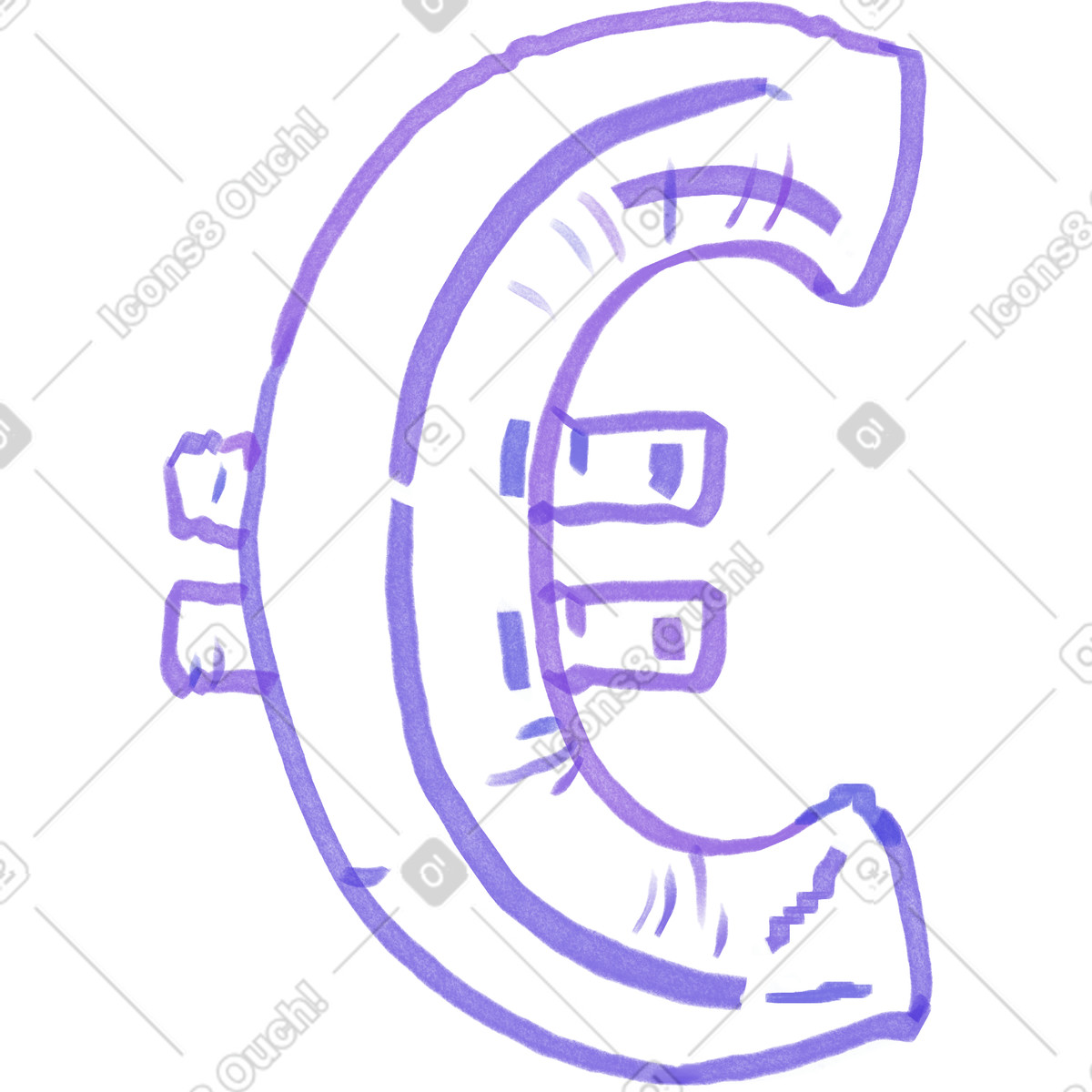 Euro balloon illustrazione in stile Marker scarica in PNG, SVG