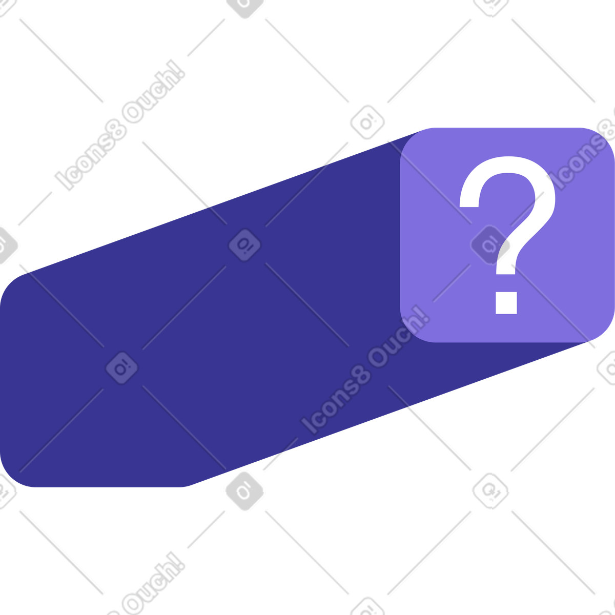 Geometrische form mit fragezeichen-Illustration im Bright-Stil als Download in PNG, SVG