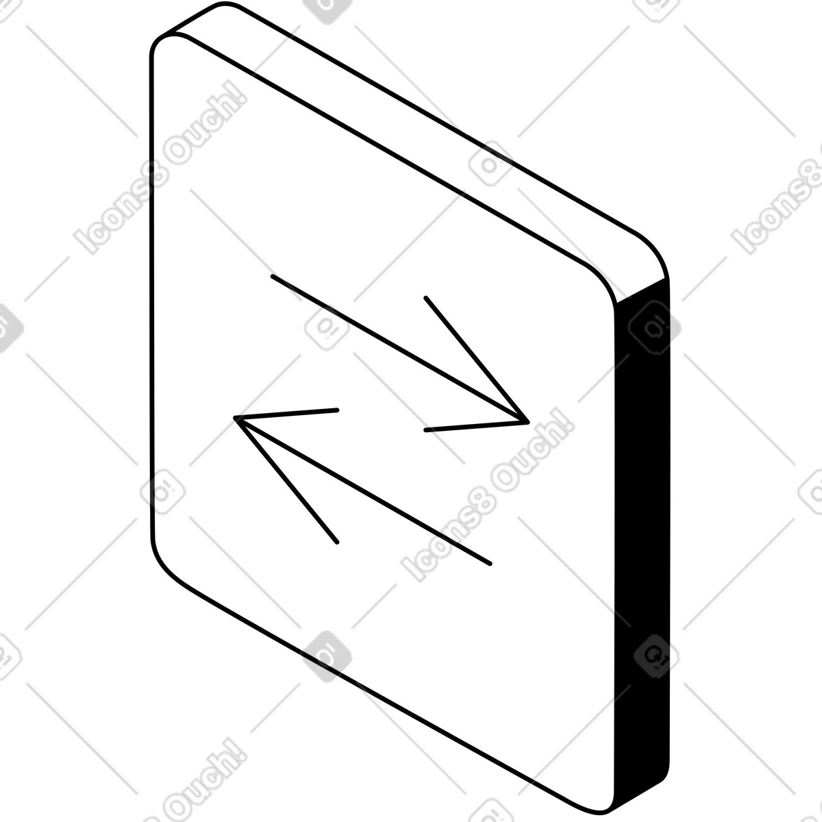 Arrows sign illustration in Isometric style download in PNG, SVG