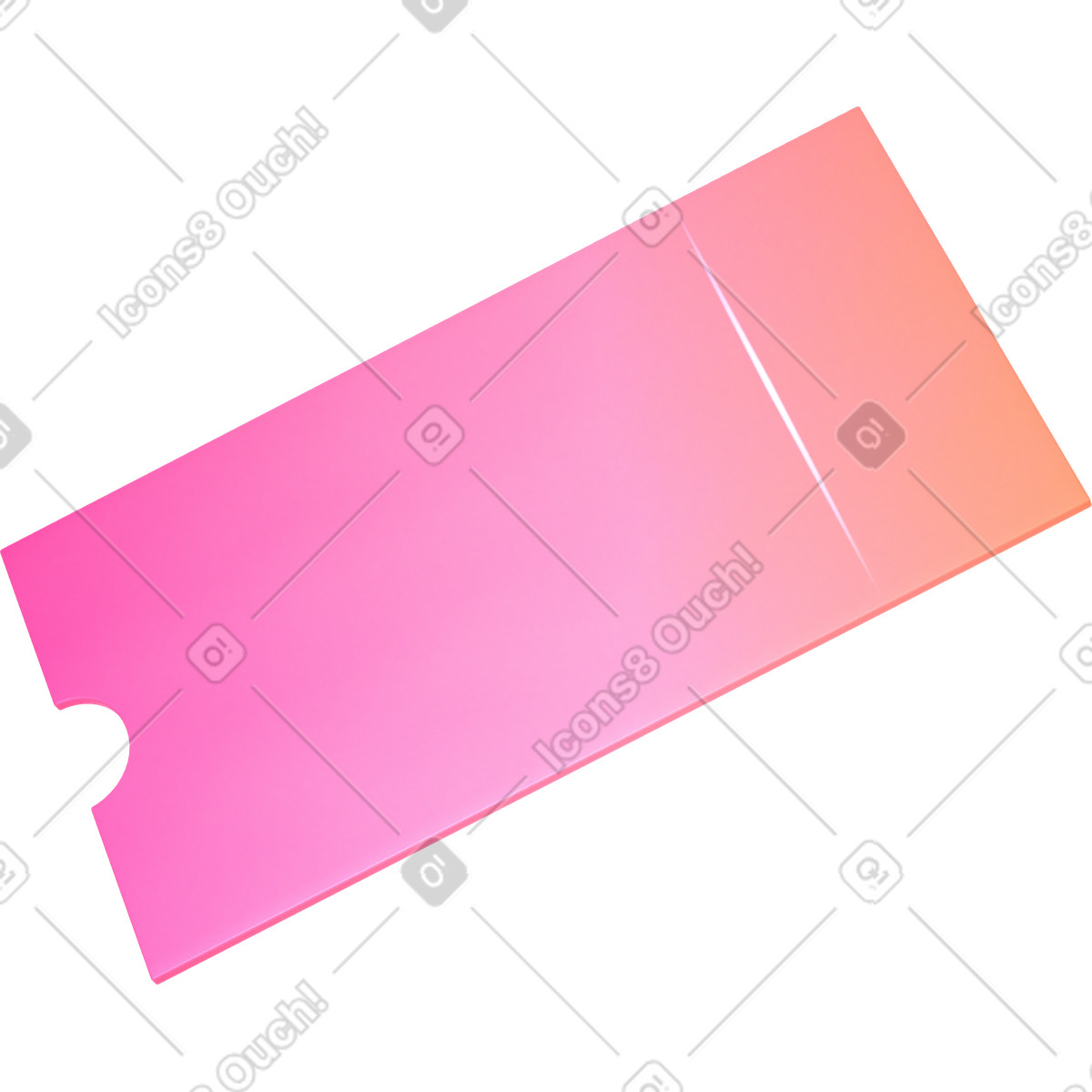 Gradient plastic coupon illustration in PNG, SVG