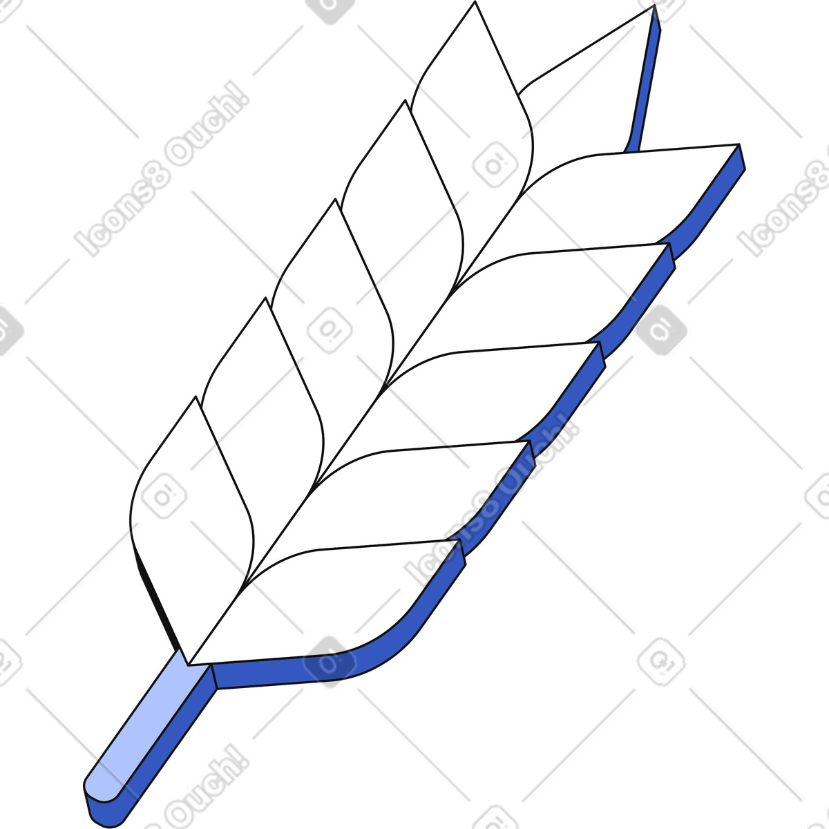 下载 Techny 风格的 小麦 插画，支持 PNG、SVG 格式