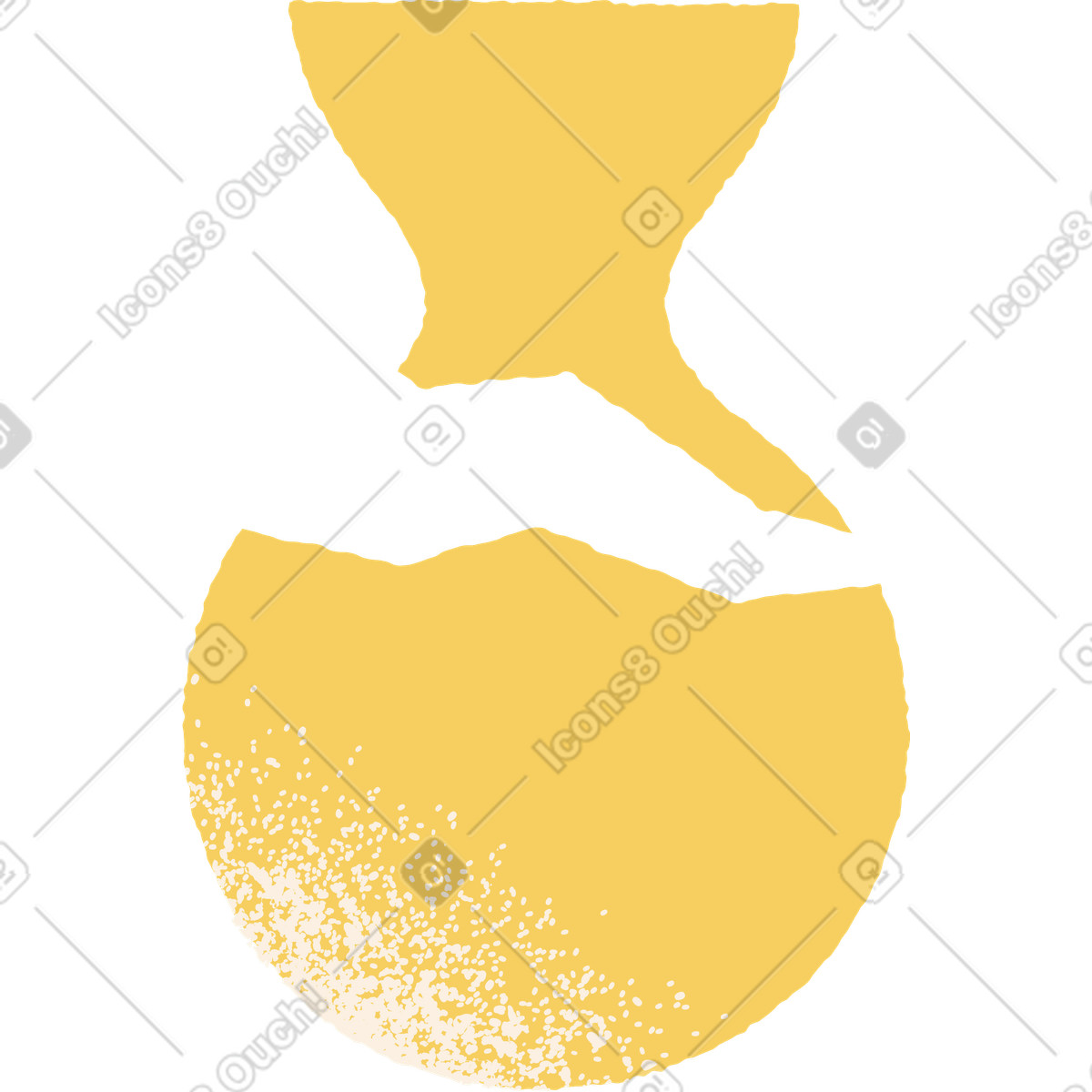 Zerbrochene vase-Illustration im Pablo-Stil als Download in PNG, SVG