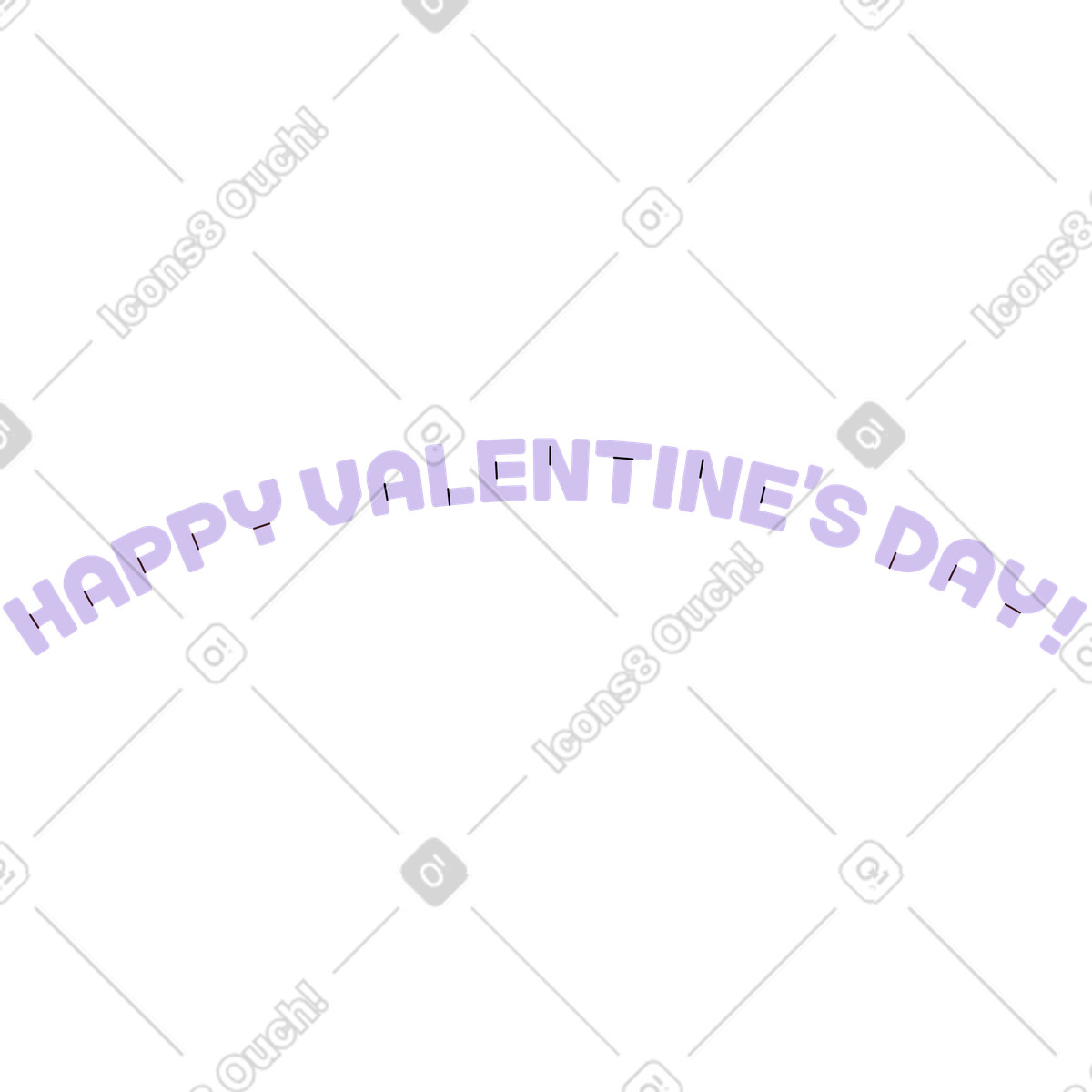 Schriftzug „happy valentinstag“! text-Illustration im Folks-Stil als Download in PNG, SVG
