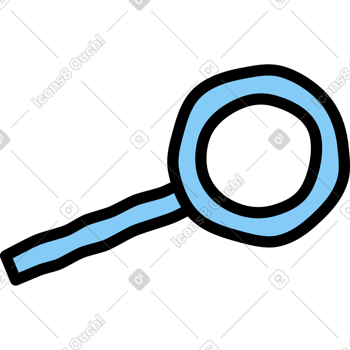Lente d'ingrandimento illustrazione in stile Notes scarica in PNG, SVG