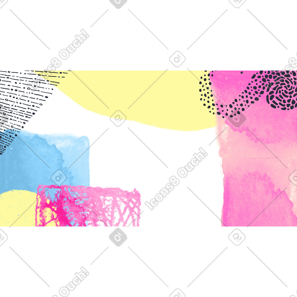 Abstract watercolor background illustration in Inky style download in PNG, SVG
