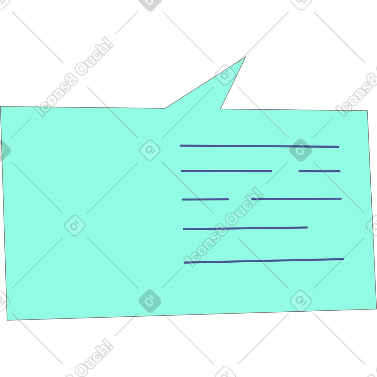 Illustration Bulle avec message dans le style Kit à télécharger aux formats PNG, SVG