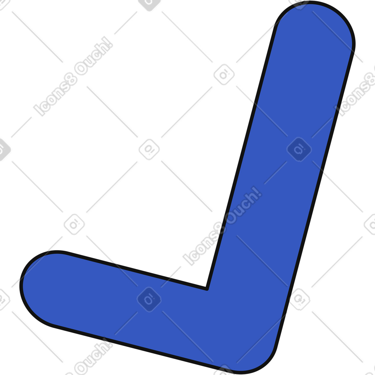 Segno di spunta illustrazione in stile Techny scarica in PNG, SVG