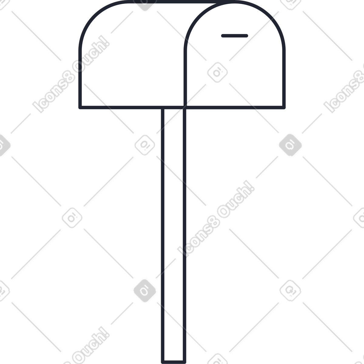 Mailbox illustration in Pablita style download in PNG, SVG