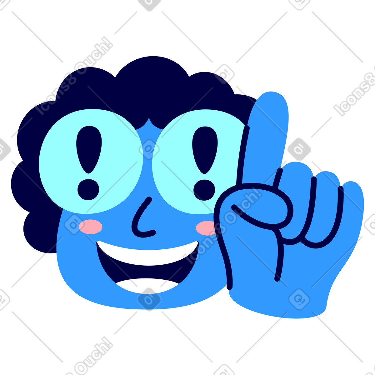 Ilustração animada de Exclamação etiqueta letras em no estilo Rondy Stickers para baixar em GIF, Lottie (JSON), AE