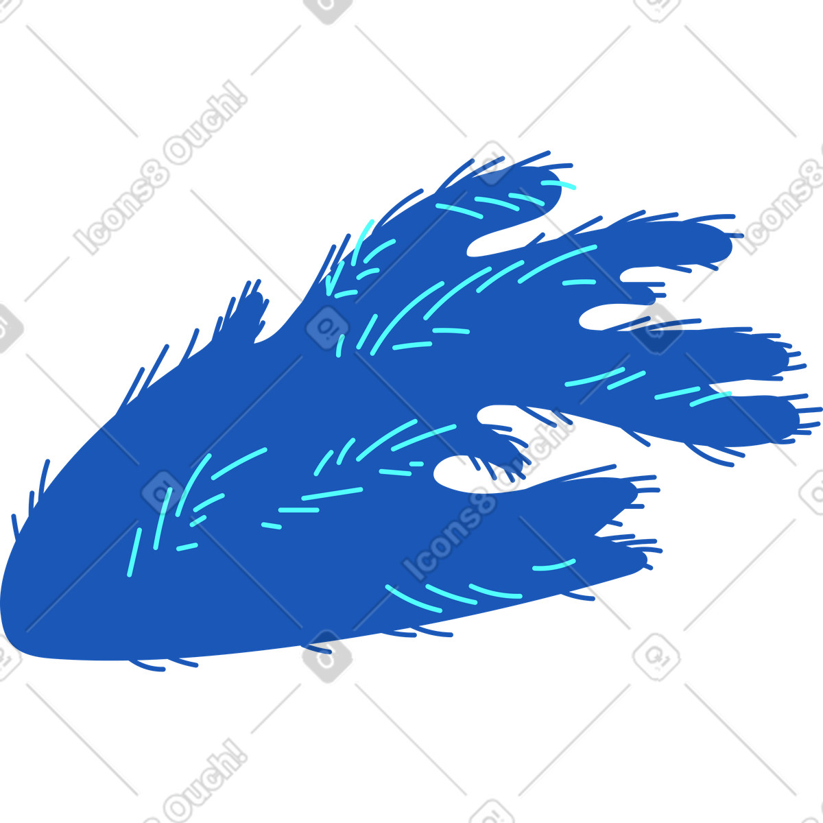 Spruce branches illustration in Storyline style download in PNG, SVG