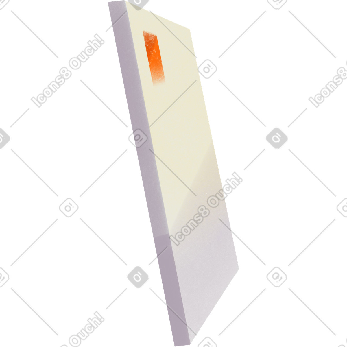 Canvas with orange brush stroke illustration in Shine style download in PNG, SVG