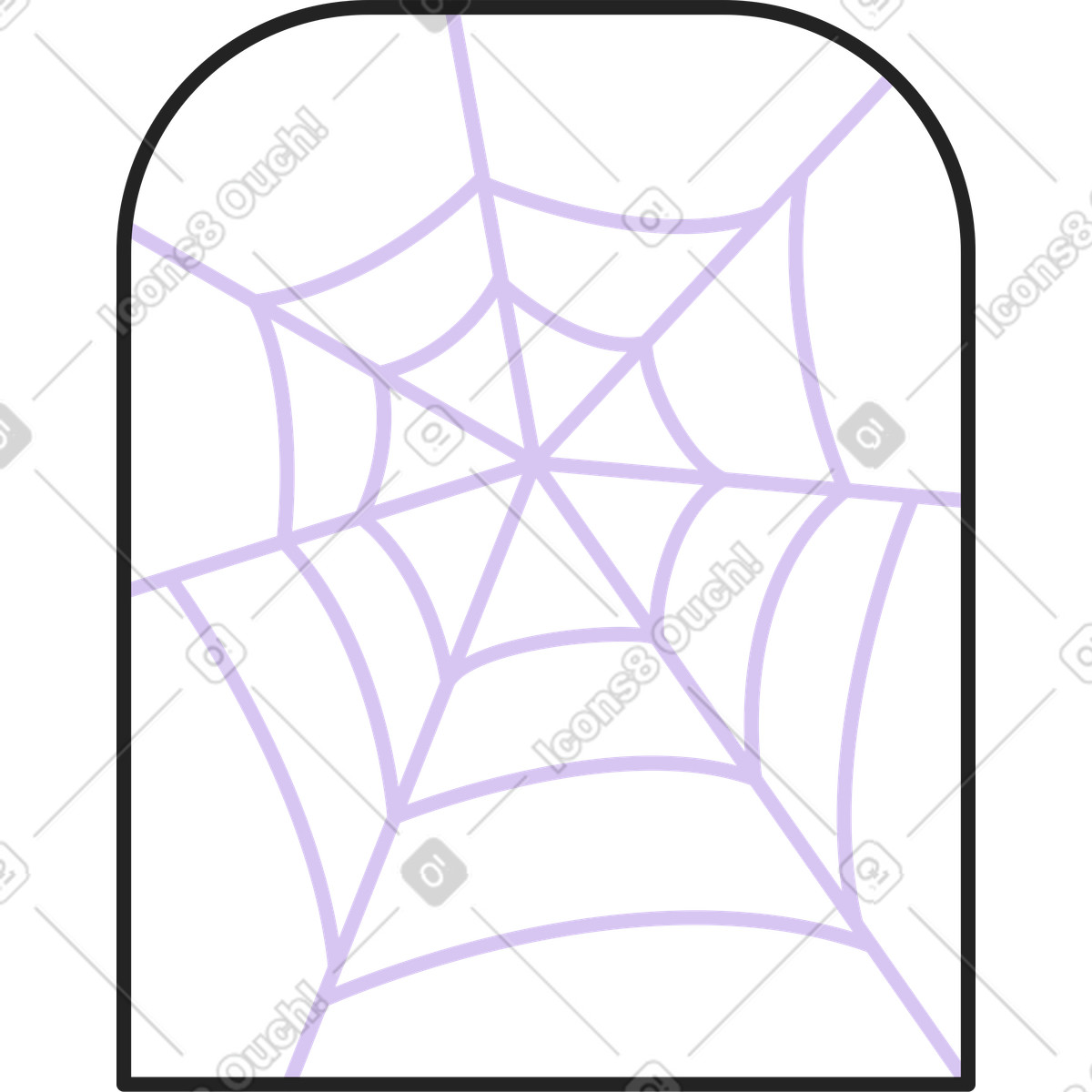 Ilustración Telaraña en estilo Sammy Line a descargar en PNG y SVG