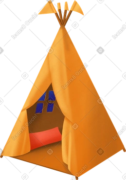 Tipi pour enfants orange PNG, SVG
