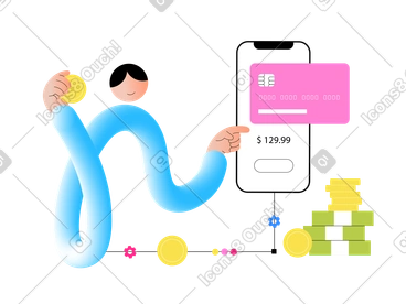 Jovem usando serviços bancários on-line PNG, SVG