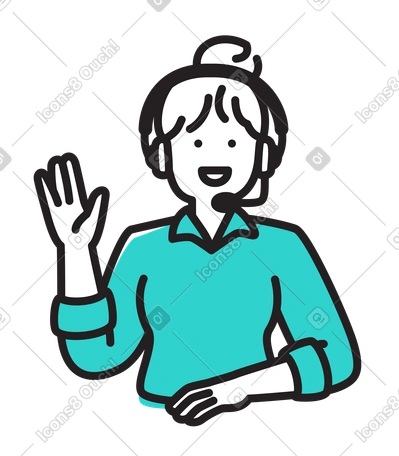 支持人员挥手 PNG, SVG