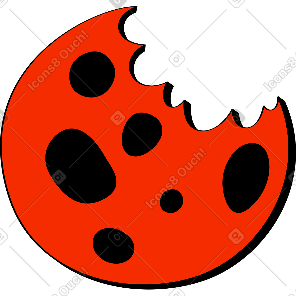 Cookies illustration in Looney style download in PNG, SVG