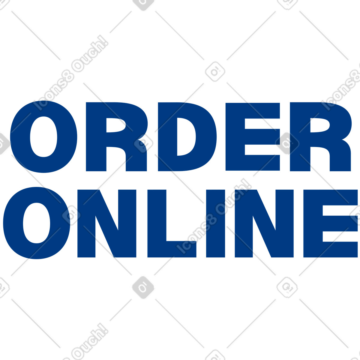 Ilustração de Pedido letras on-line em no estilo Urban para baixar em PNG, SVG