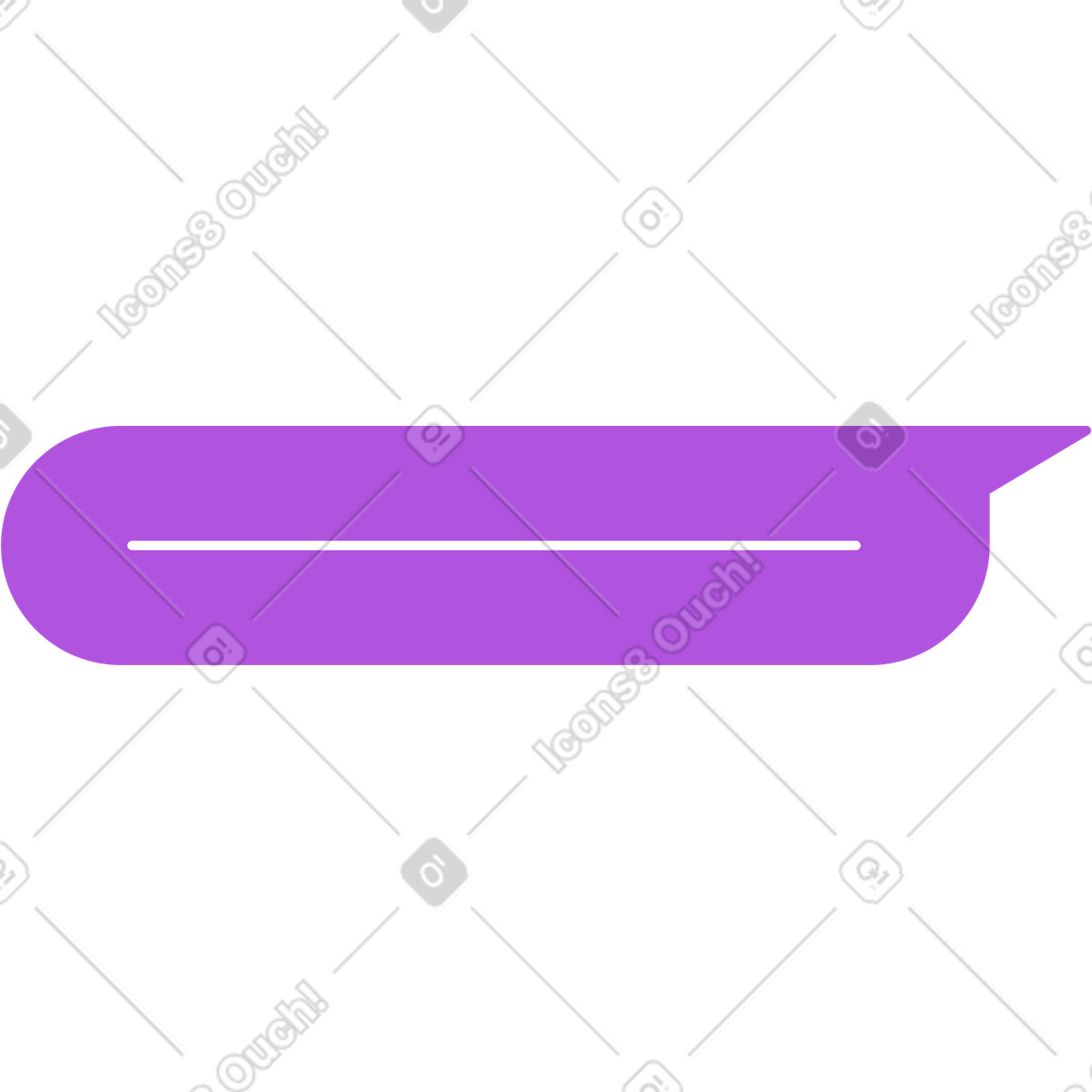 Schmale sprechblase-Illustration im Grapy-Stil als Download in PNG, SVG