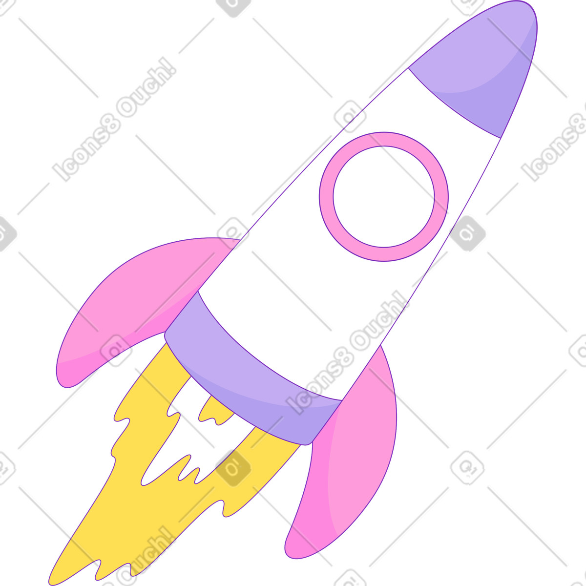 下载 Elastic 风格的 飞火箭 插画，支持 PNG、SVG 格式