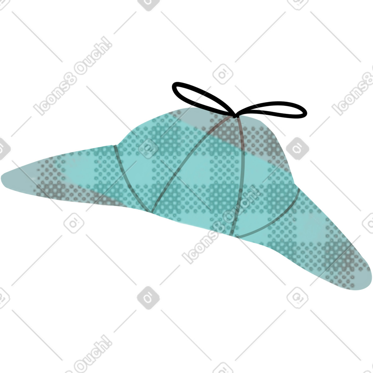 Ilustración Sombrero de detective en estilo Fabulous a descargar en PNG y SVG