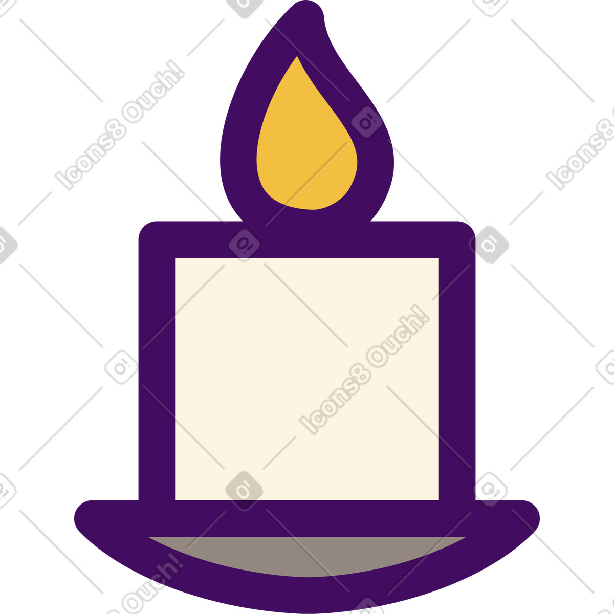 Ilustração de Pequena vela em no estilo Simplistic para baixar em PNG, SVG
