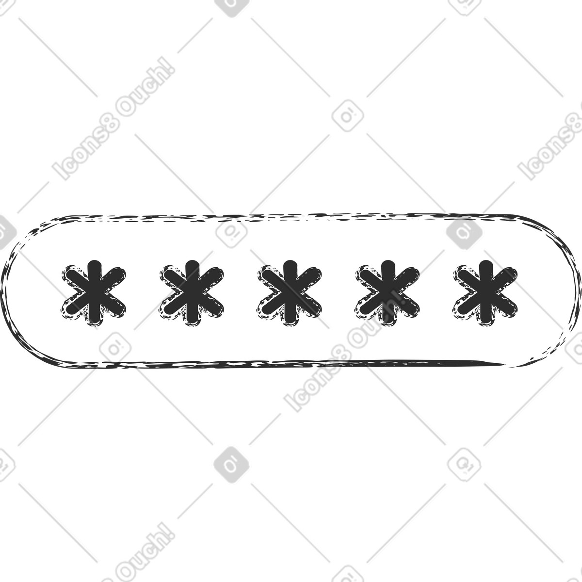 Password icon illustration in Graphite style download in PNG, SVG