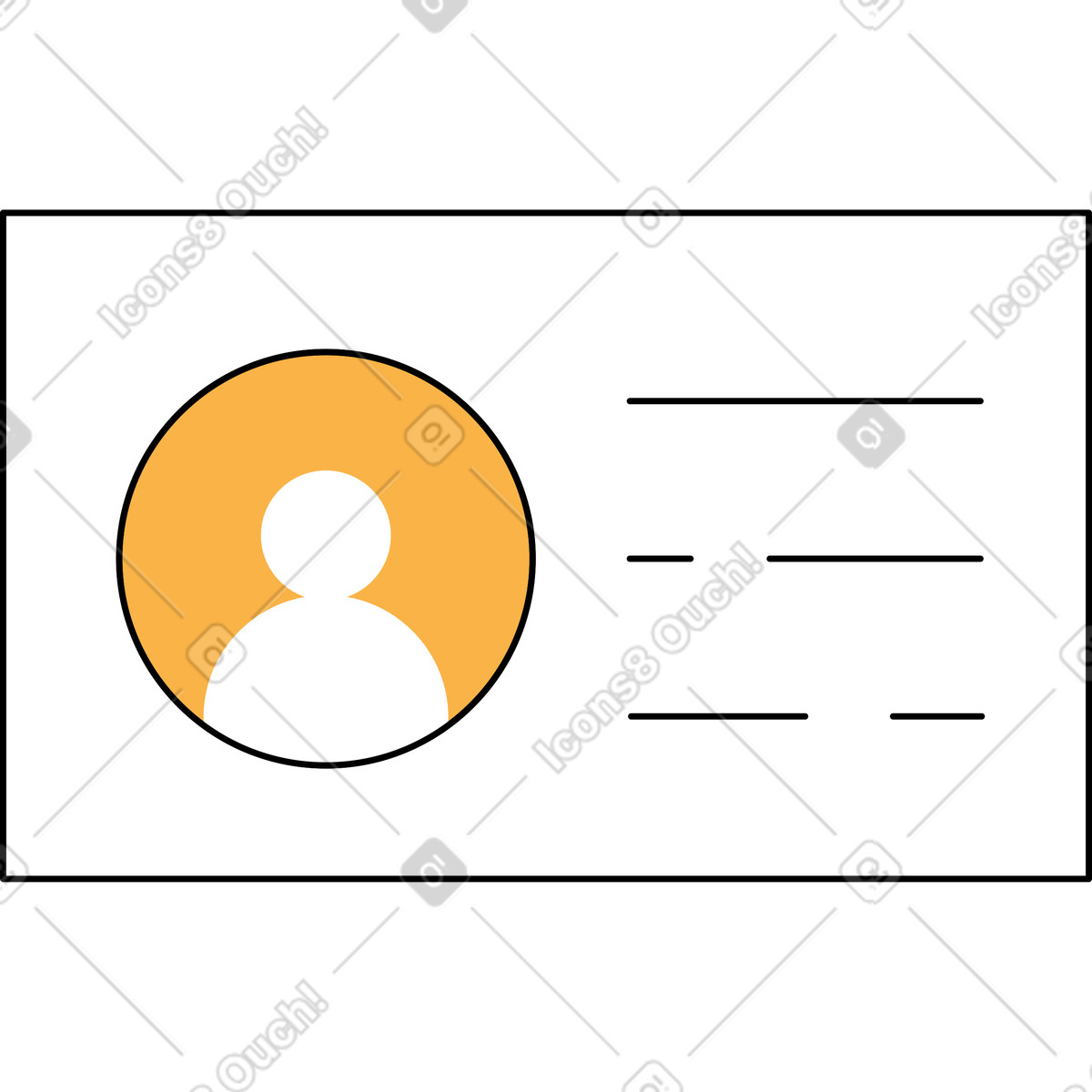 Business card illustration in Bloom style download in PNG, SVG