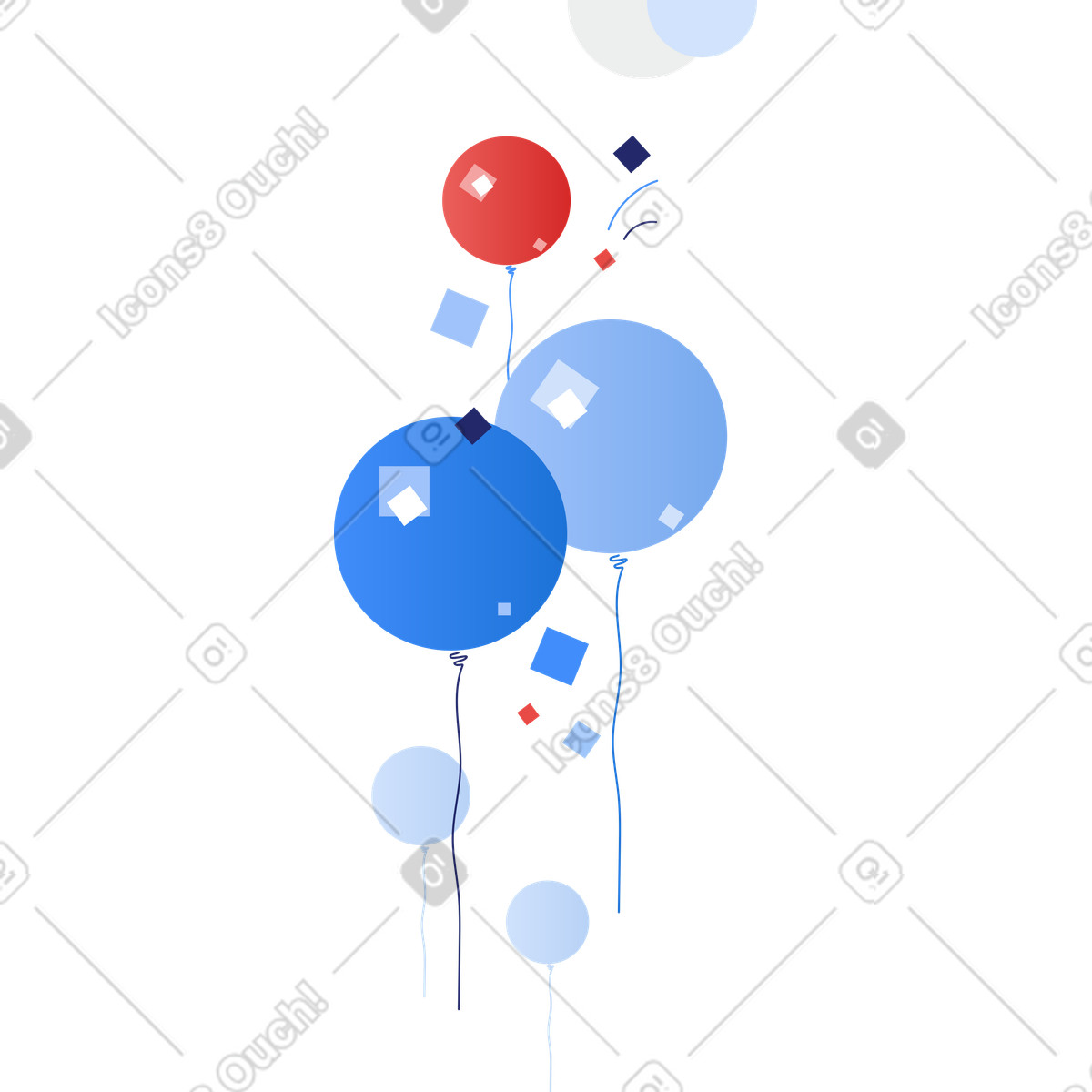 Ballon-Illustration im Clip-Stil als Download in PNG, SVG
