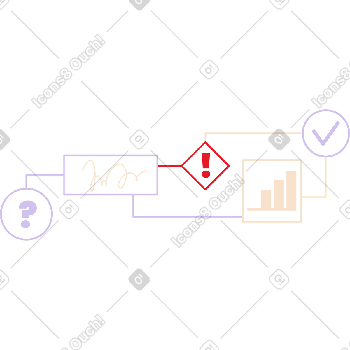 Mehrstufiges schema-Illustration im Folks-Stil als Download in PNG, SVG