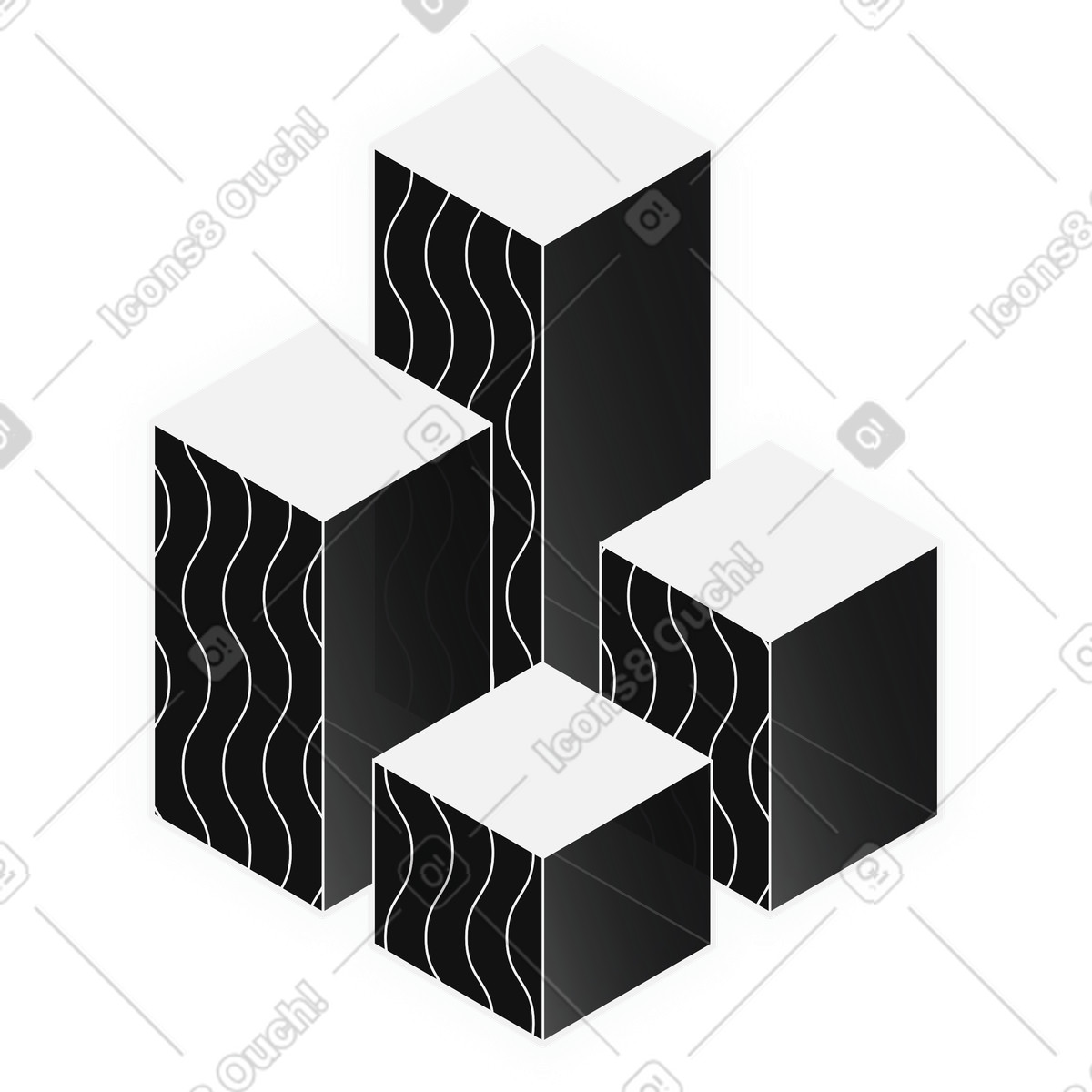 Metric columns illustration in Inverse style download in PNG, SVG