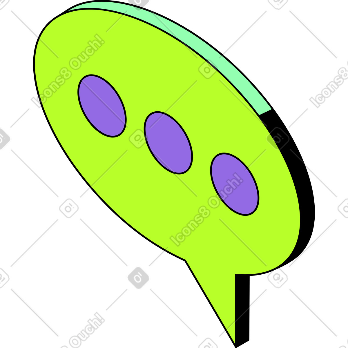 Sprechblase-Illustration im Project-Stil als Download in PNG, SVG