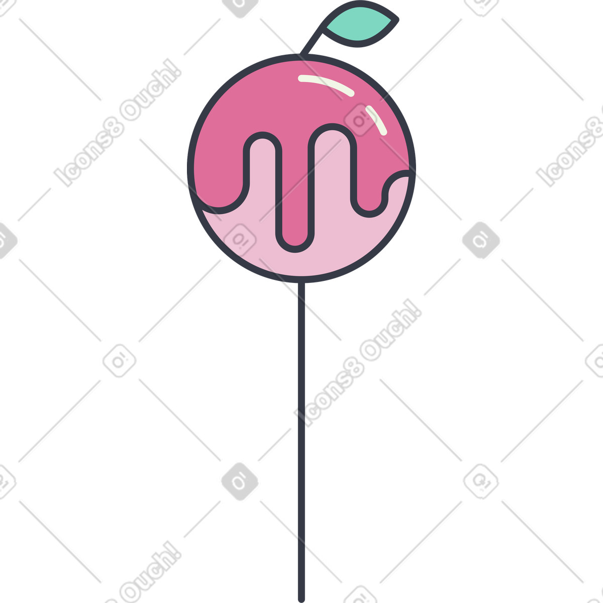 下载 Abstract 风格的 焦糖苹果 插画，支持 PNG、SVG 格式