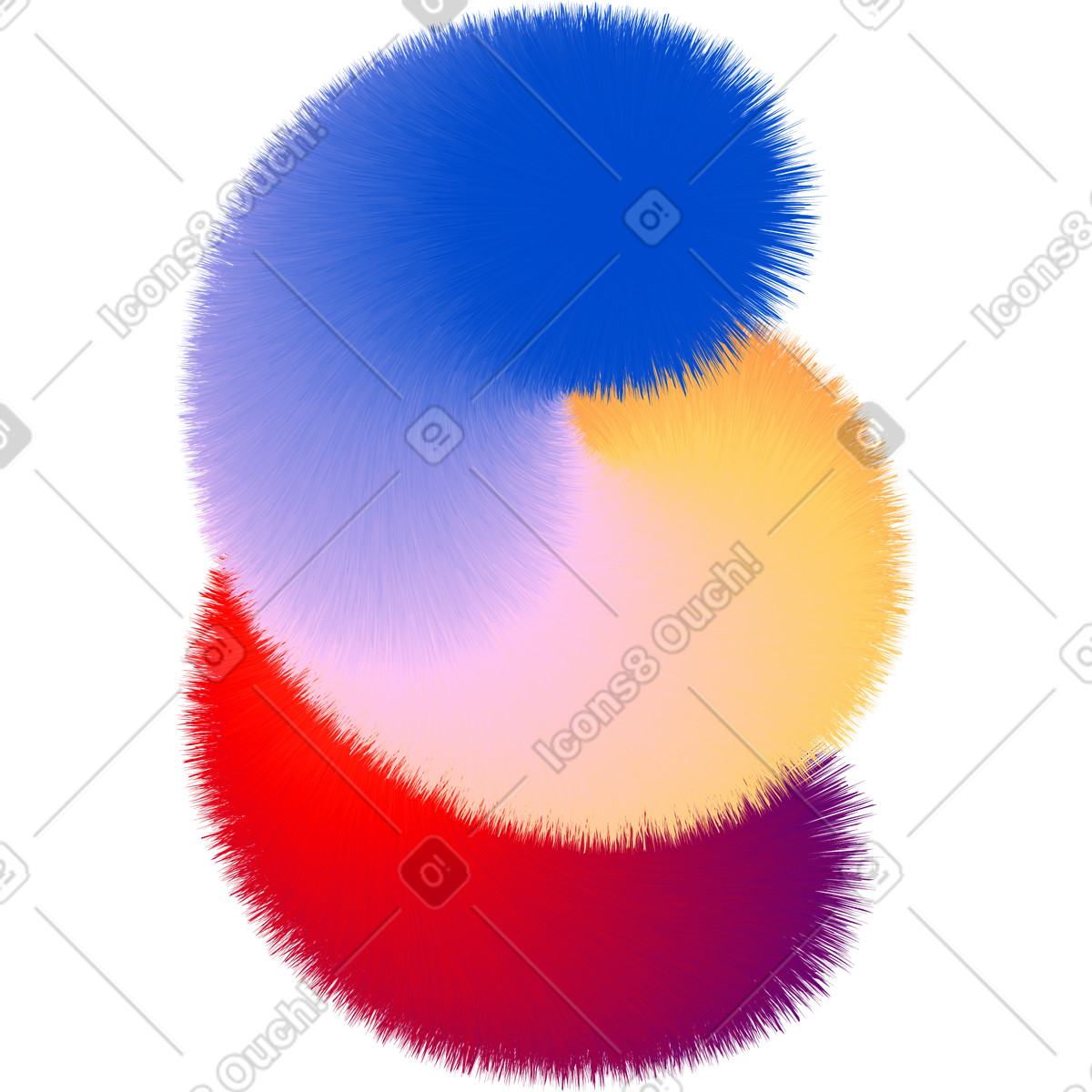 Forms スタイルの Rainbow fluffy spot のイラストをPNG、SVG形式でダウンロード