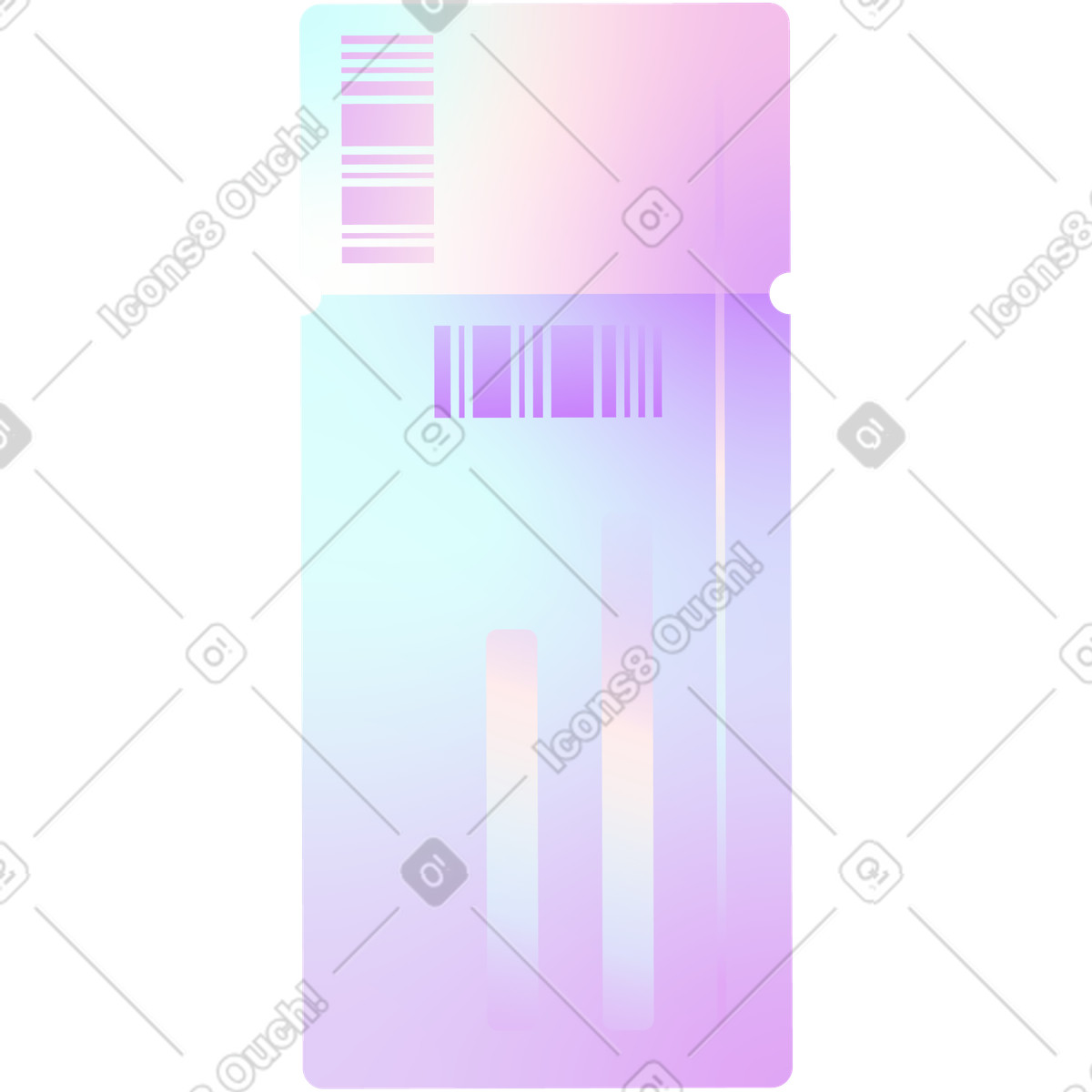 Biglietto illustrazione in stile Glare scarica in PNG, SVG