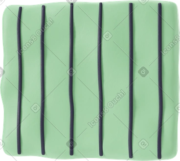 검은색 세로선이 있는 녹색 천의 몸통 PNG, SVG