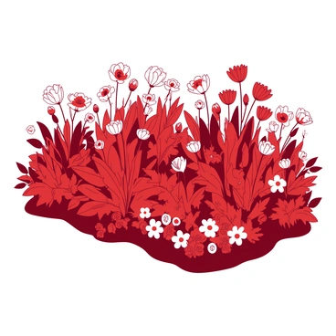 A delightful muster of flowers blooming in a beautifully arranged garden