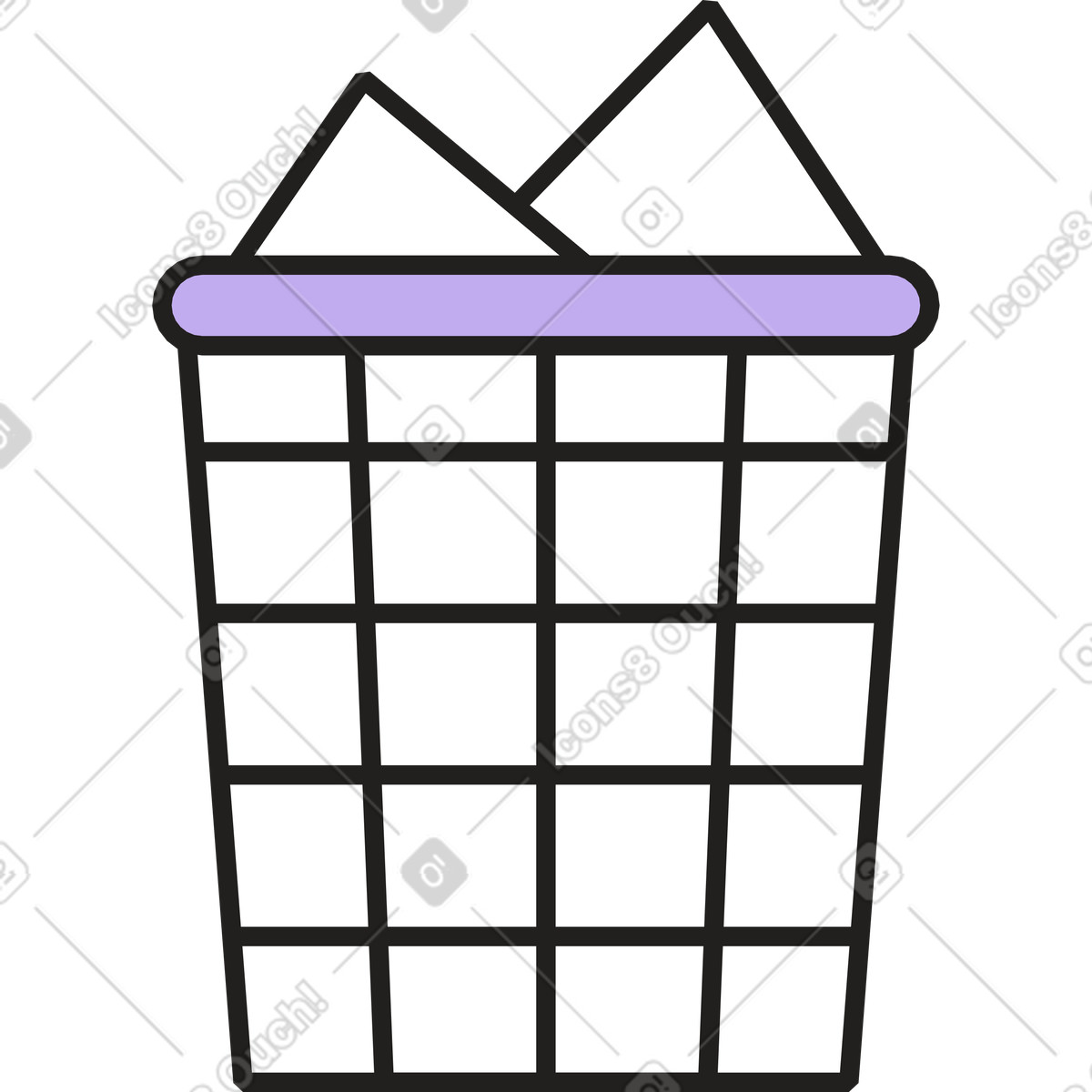 Ilustração de Lata lixo em no estilo Dazzle para baixar em PNG, SVG
