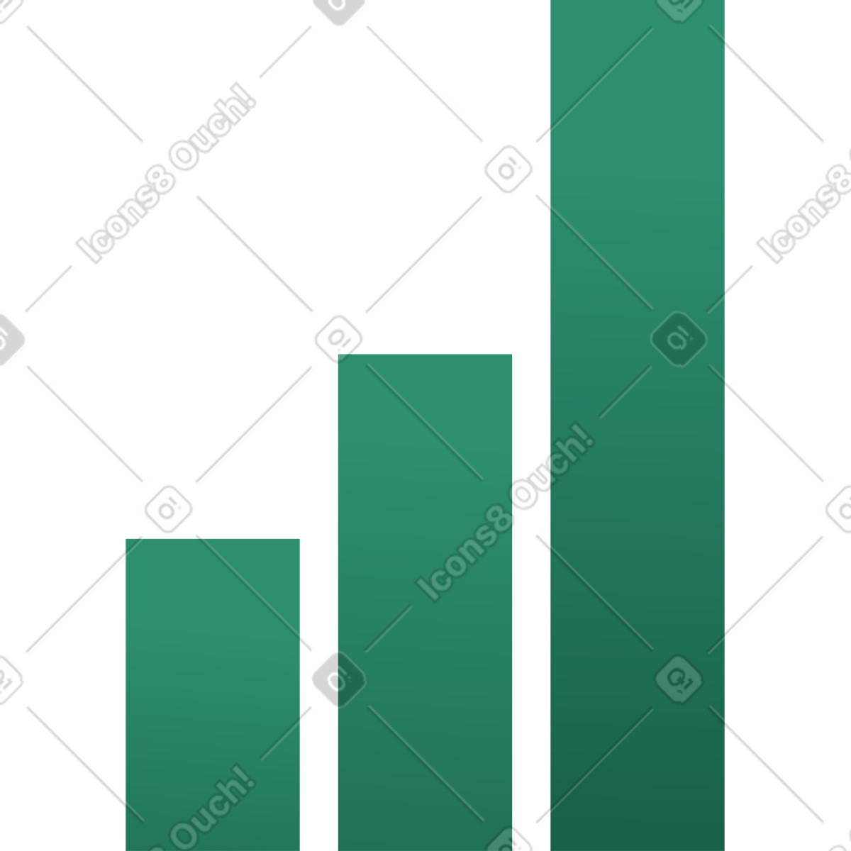 Green growth chart illustration in Wavy style download in PNG, SVG